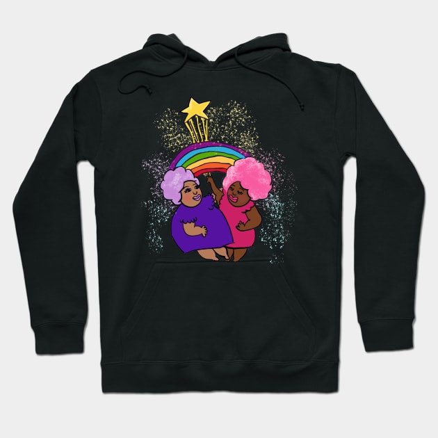 Rainbow Cloud Hair Love Hoodie by kristinbell